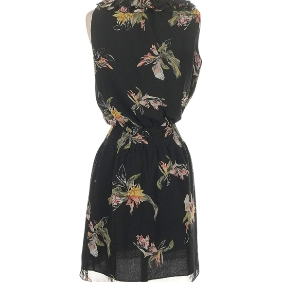 White House Black Market Black Floral Mini Dress - Picture 6 of 6